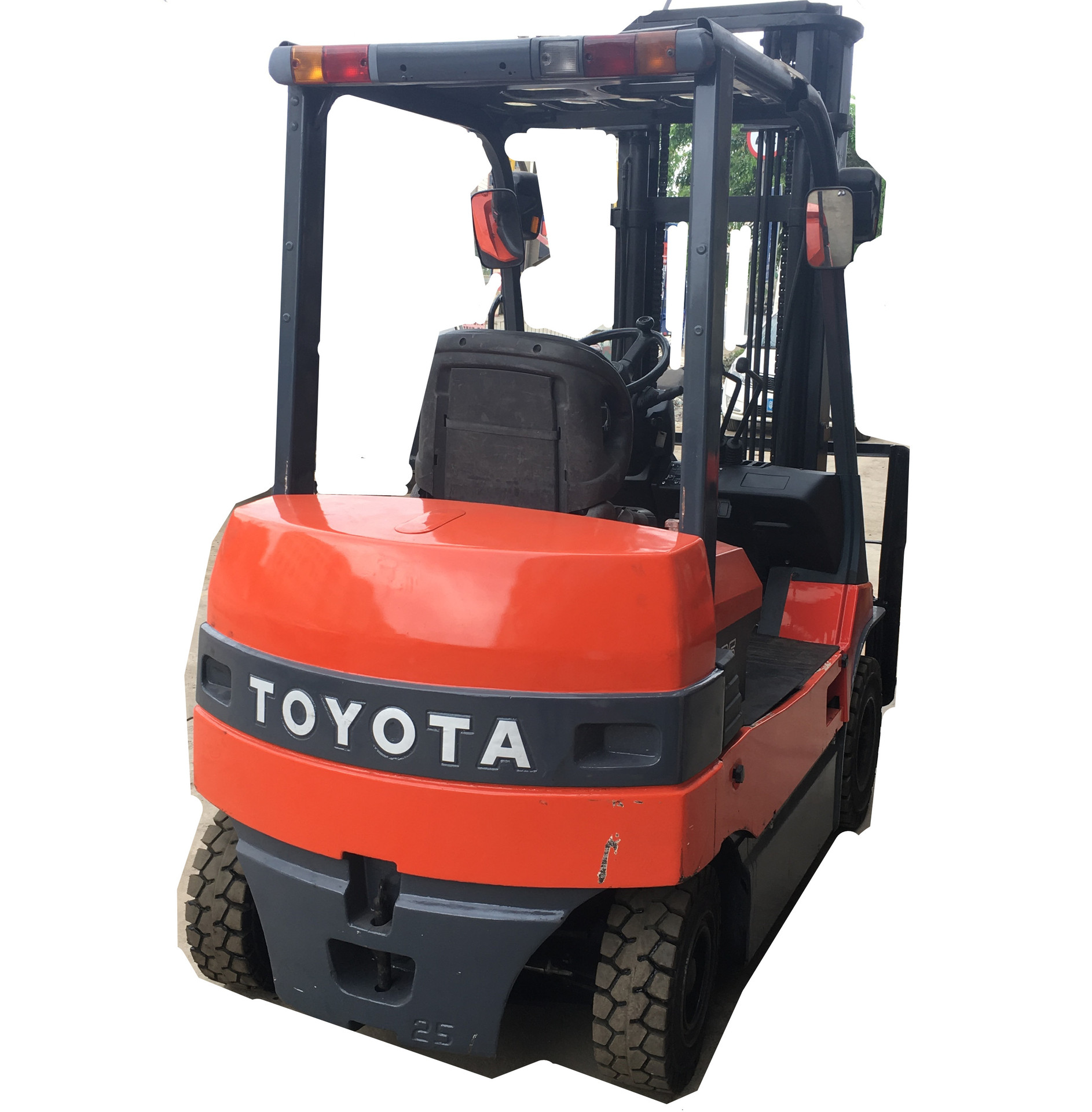 2.5吨丰田电动叉车7fb20toyota电动叉车两节门架升3.5米带侧移器