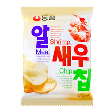 韩国虾片 零食品 韩国农心鲜虾味膨化虾片虾条68g 休闲膨化