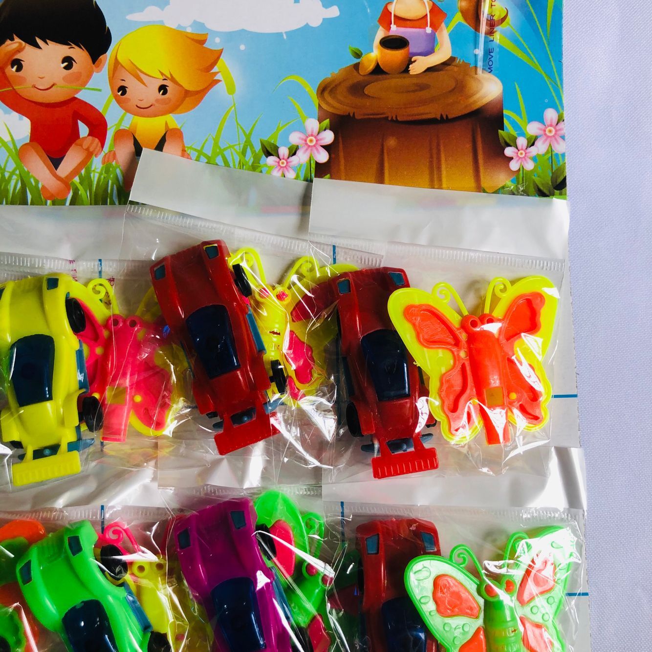 义乌玩具批发儿童蝴蝶车 子二合一 幼儿园小 礼赠送学校周边超市