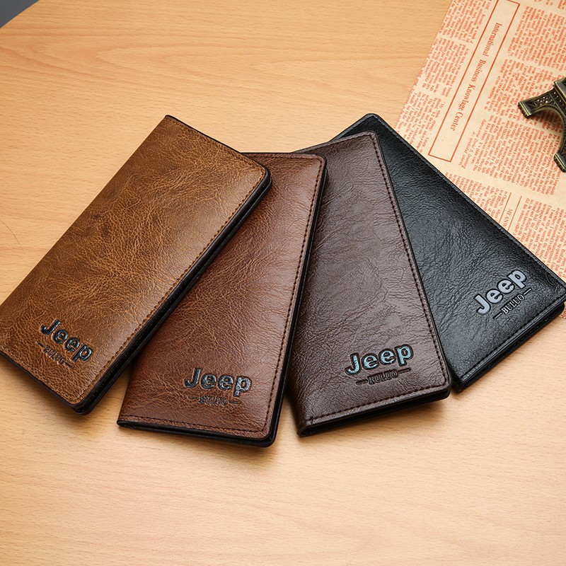 long men‘s wallet multiple card slots clutch purse vintage business texture wallet card holder coin purse