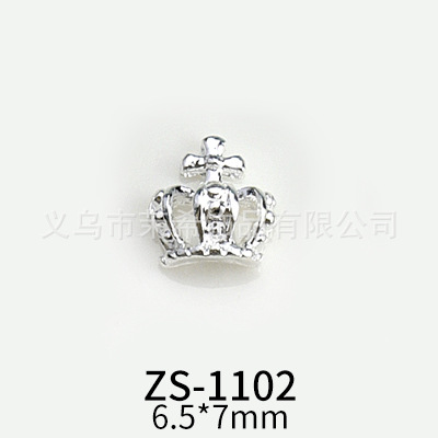 New Arrival Hot Sale Crown Alloy Nail Ornament Advanced Super Exquisite Ice Crystal Diamond Nail Ornament