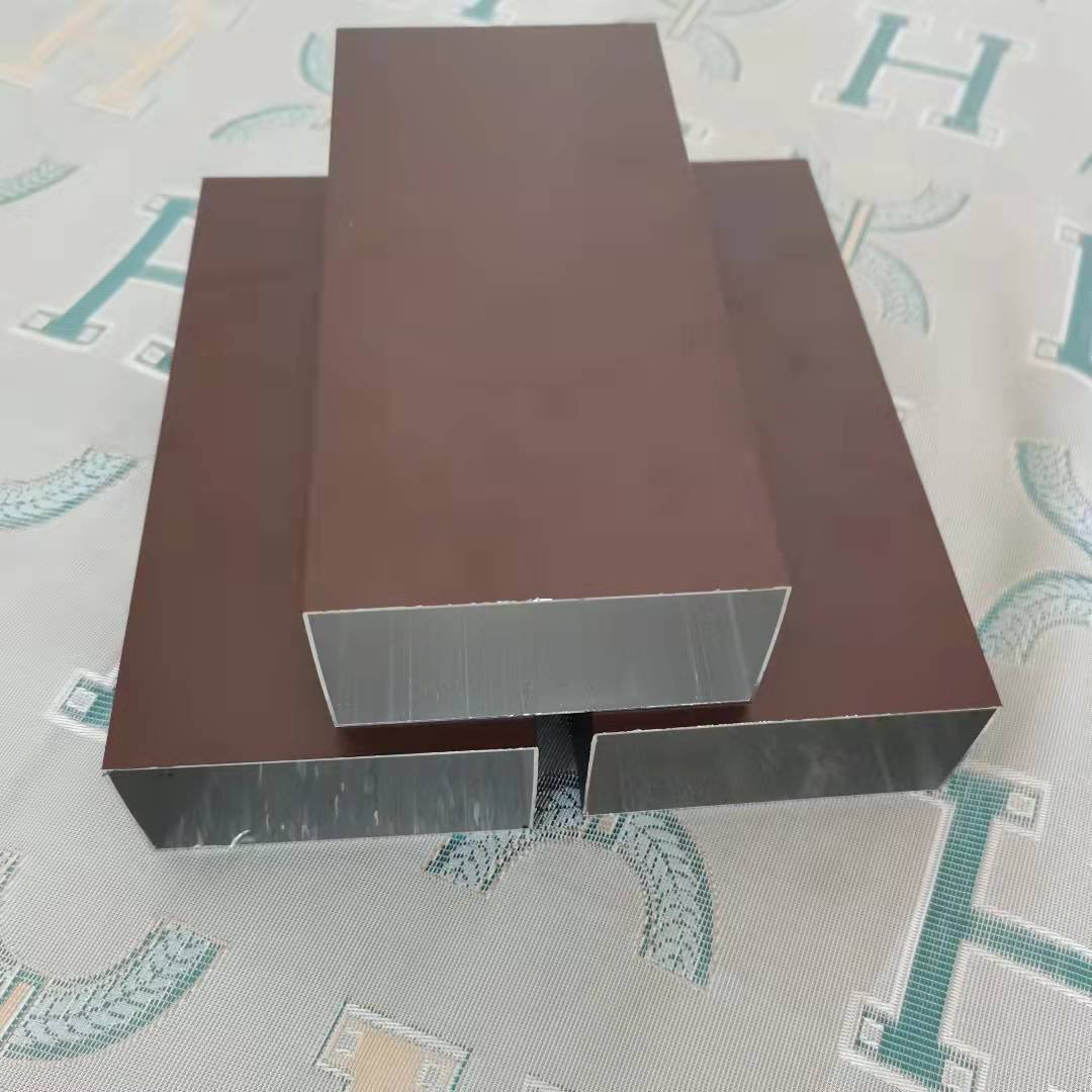 木纹铝方通 喷涂铝合金方管 可按客户要求做各种颜色￥16