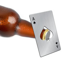 创意扑克牌啤酒开瓶器不锈钢开瓶器黑桃A启瓶器啤酒起个性开酒器