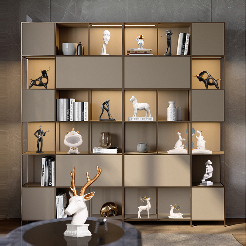 简约现代创意家居饰品客厅摆件玄关柜家里室内书柜书房抽象装饰品