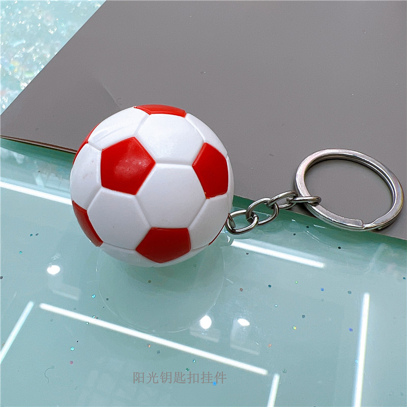 Creative Football Key Ring Pendant Bag Accessories Football Small Gift Sports Activity Souvenir Factory Direct Sales