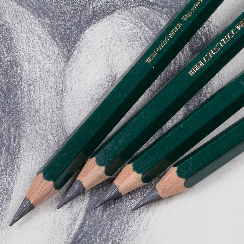 德国辉柏嘉铅笔 加粗学生美术绘画素描用品画室写生专用速写笔