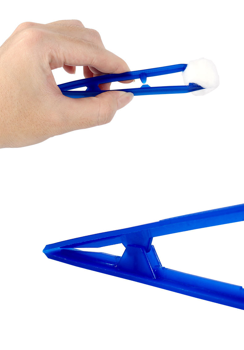 蓝色独立装塑料一次性镊子牙科敷料消毒夹子镊子100只