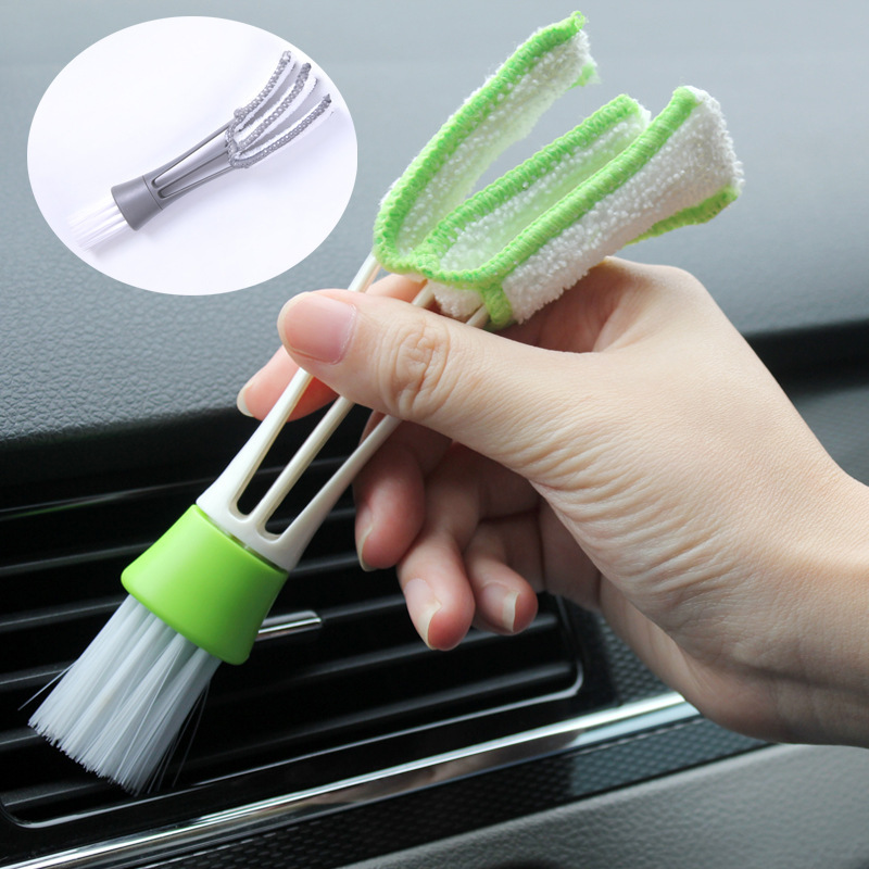 Amazon Multi-Functional Double-Headed Gap Brushes Car Air Conditioner Air Outlet Cleaning Brush Shutter Keyboard Dusting Brush