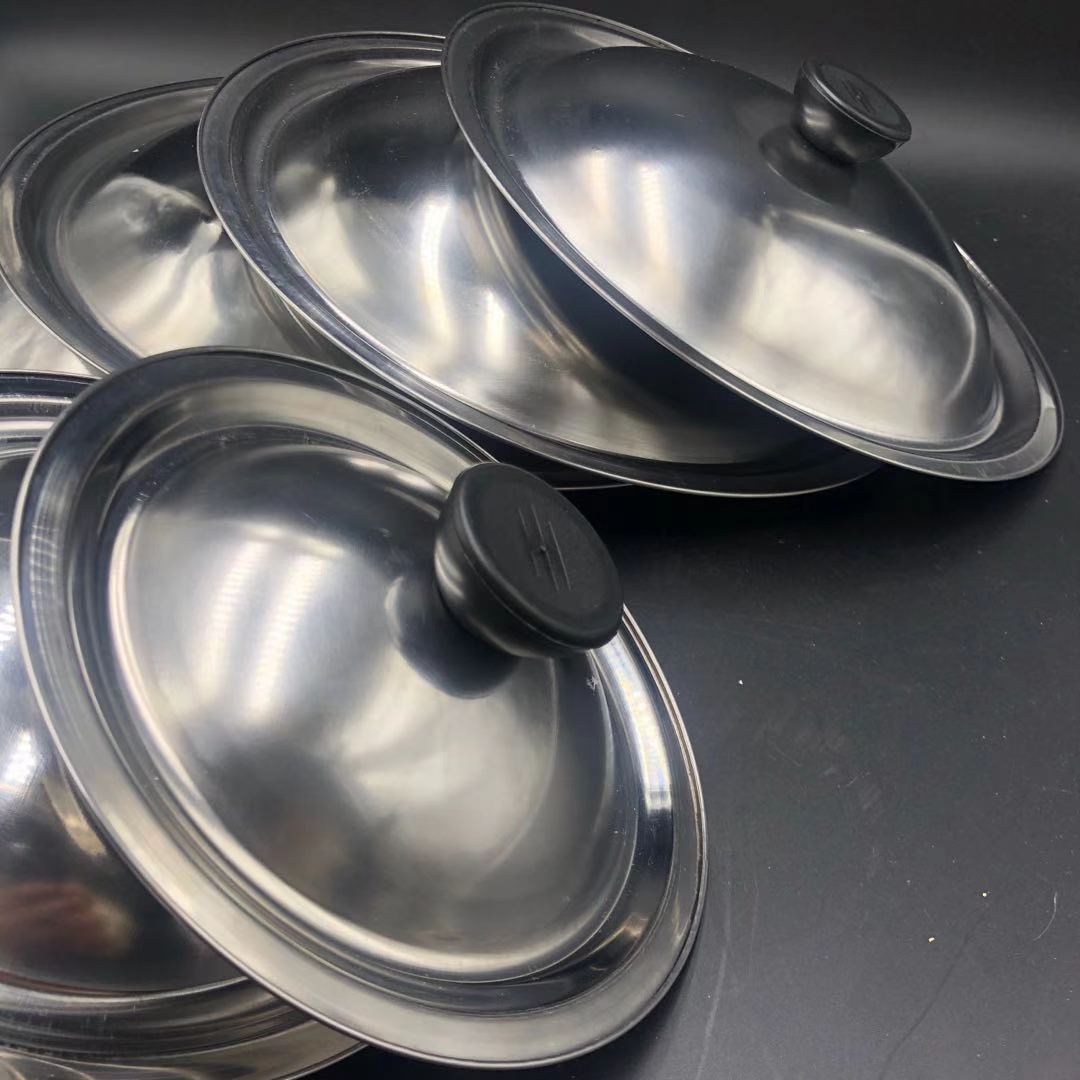 不锈钢锅盖家用炒菜盖平鼎盖多用全钢盖20cm-30cm