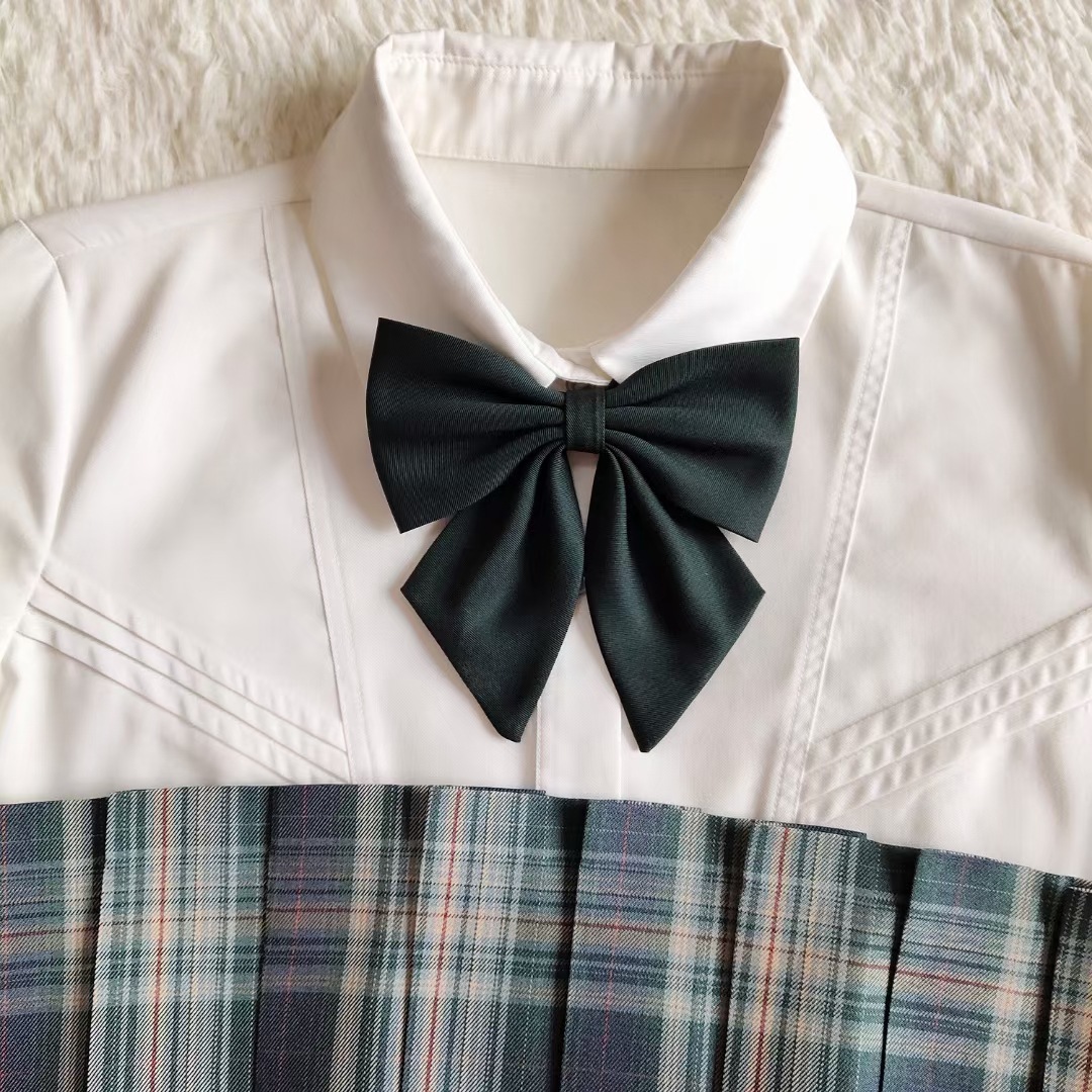 日系学生水手服jk制服尖角大巨羽根蝴蝶机领结领花高校生一件代发