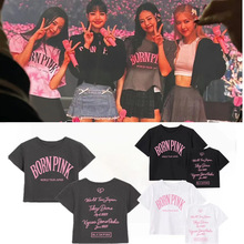 BLACKPINK日巡东京巨蛋2023 BORN PINK演唱会周边同款短袖纯棉T恤