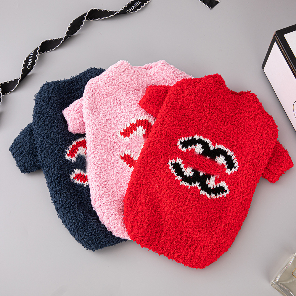 热销秋冬加厚高弹潮牌宠物毛衣博美雪纳瑞中小型犬狗狗衣服外套