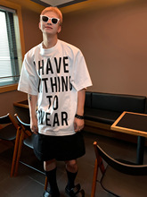ESC MAN STUDIO/自制 夏季穿搭不费力 宽松感字母印花休闲短袖T恤