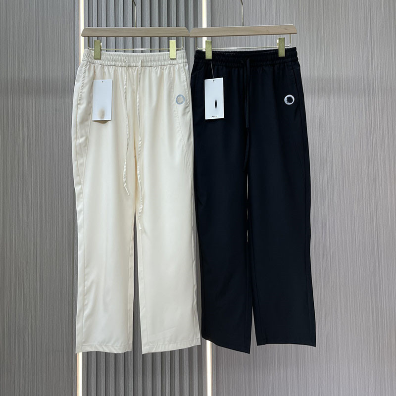 lu雪花冰感裤2024夏季女裤松紧哈伦裤冰丝宽松冰感雪花面料休闲裤