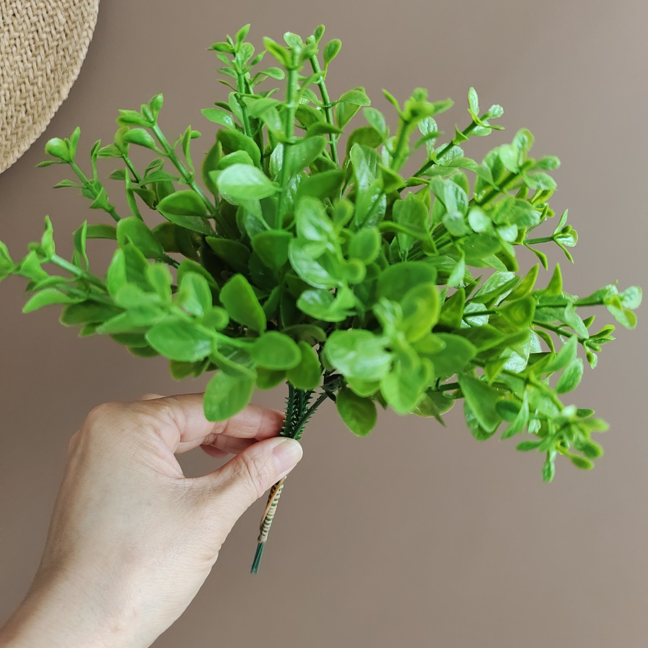 仿真把束米兰叶 米兰草 境外货源 北欧ins家居婚庆圣诞插花配材草