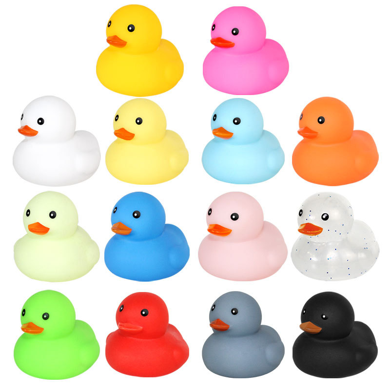 Baby Swimming Toys Small Yellow Duck Baby Bath Pinch Music Sound Small Yellow Duck Children Playing with Water Toys