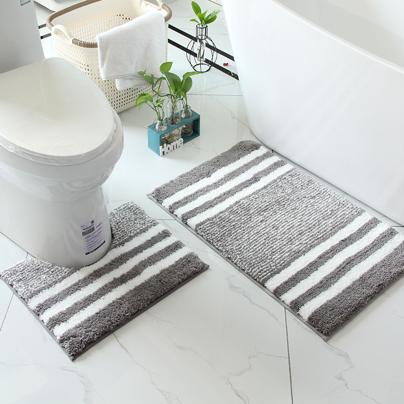 Exclusive for Cross-Border 2022 New Floor Mat Bathroom Non-Slip Toilet 2-Piece Floor Mat Bathroom Carpet Factory Direct Sales