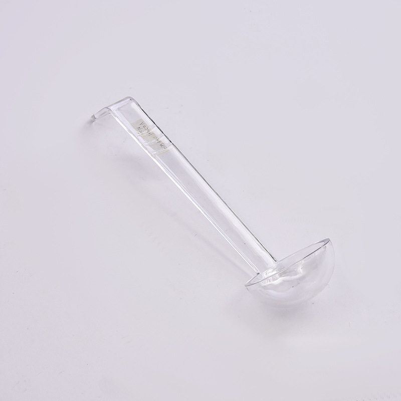 PC Acrylic Transparent Jam Spoon with Hook Oz Spoon Measuring Spoon Juice Shell Syrup Milk Tea Bubble Spoon