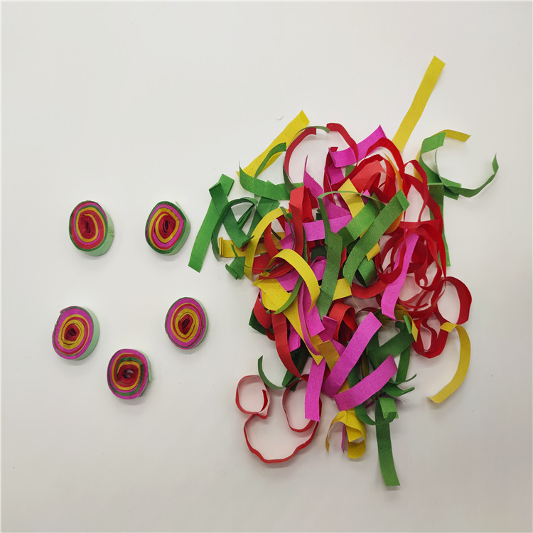 礼花填充彩纸 普高花 礼花纸卷 礼花碎纸 彩色纸屑 五彩碎纸