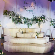婚庆道具 新款户外婚礼甜品台自由缩放折纸折台 创意场景装饰