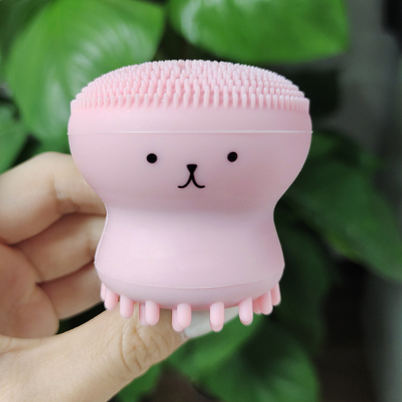 Silicone Face Brush Makeup Remover Massage Cleansing Face Washing Brush Jellyfish Silicone Face Cleansing Brush Manual Small Octopus Face Washing Brush