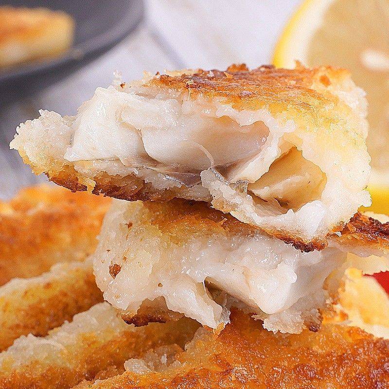 大块新鲜无刺无骨鳕鱼排深海鳕鱼排冷冻鳕鱼海鲜鳕鱼辅食油炸鱼肉