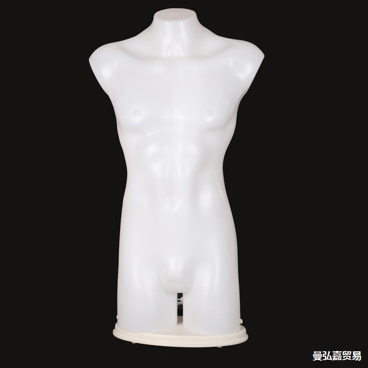 加厚男灯光模特灯光男模塑料男士上身模特形体内衣男半身模特