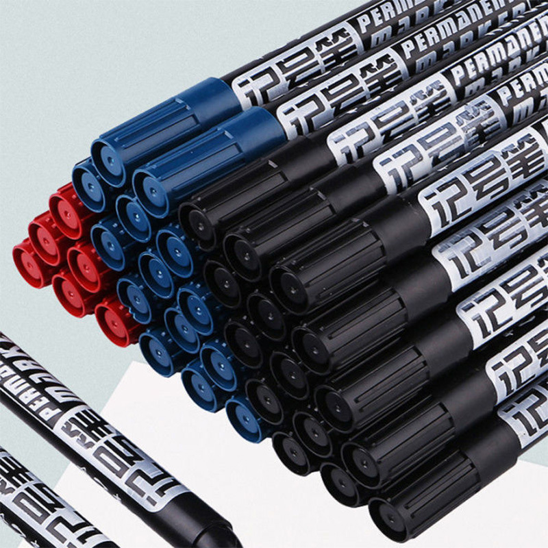 factory direct sales marker black quick-drying oily non-fading express logistics big head rough pen marker wholesale