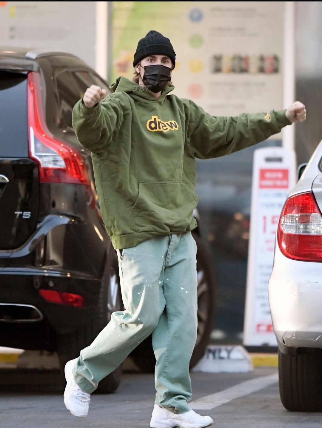 drew笑脸house基础字母logo印花贾斯汀比伯潮流高街fog连帽衫卫衣