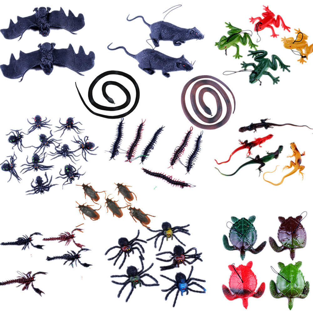 万圣节愚人节整人玩具恐怖玩具仿真小动物假蟑螂老鼠蝙蝠蜘蛛