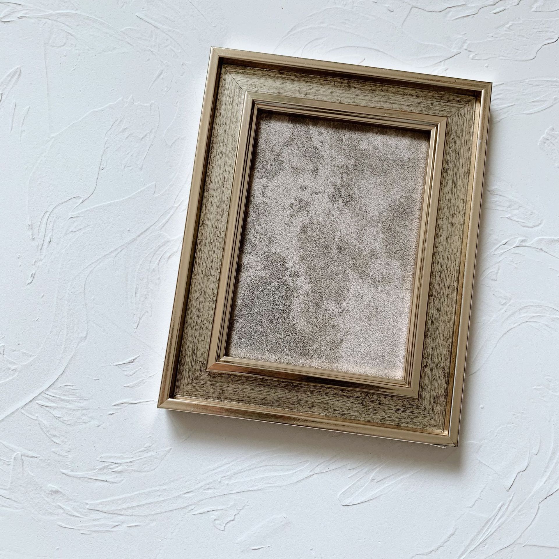 日式美甲拍照道具双层边香槟金属质感复古相框展示背景板ins同款