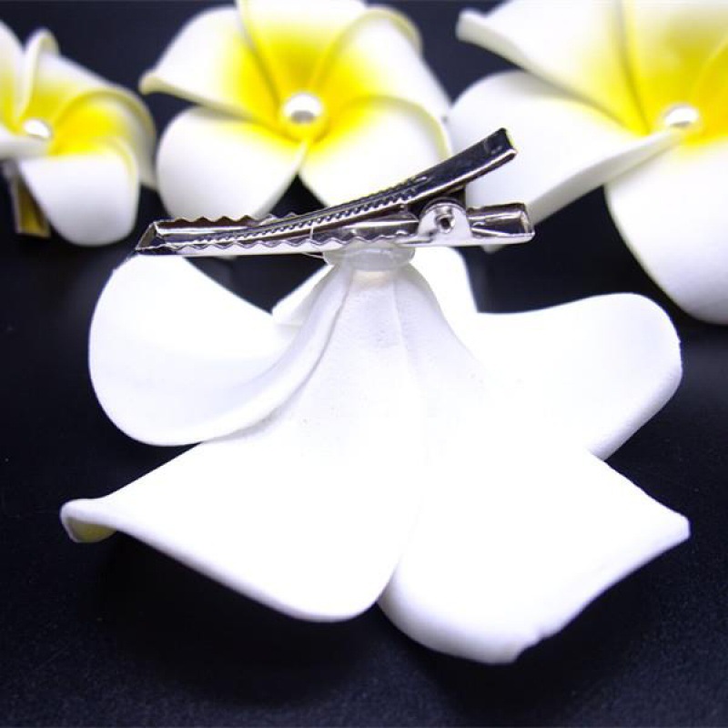 鸡蛋花傣族头饰头花发卡女海边配饰舞蹈发饰花朵发夹边夹批发