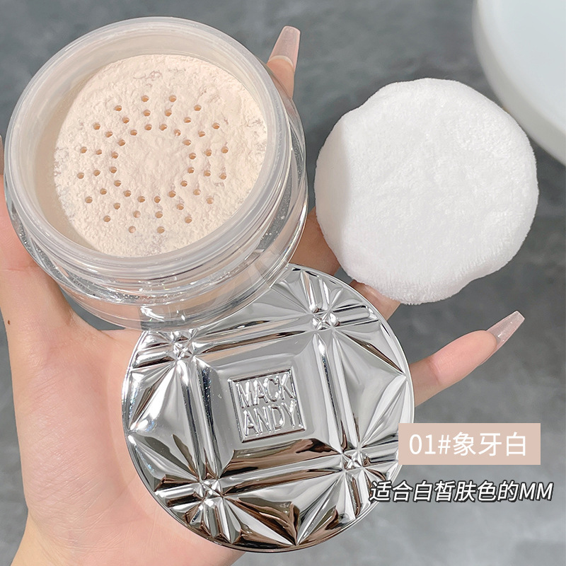 Maco Andy Face Powder Finishing Powder Large Capacity Student Cheap Hair Oil Control Makeup Waterproof Smear-Proof Powder