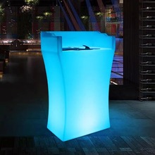 LED发光时尚酒店酒吧接待台咨客台创意活动演讲台餐厅迎宾台前台