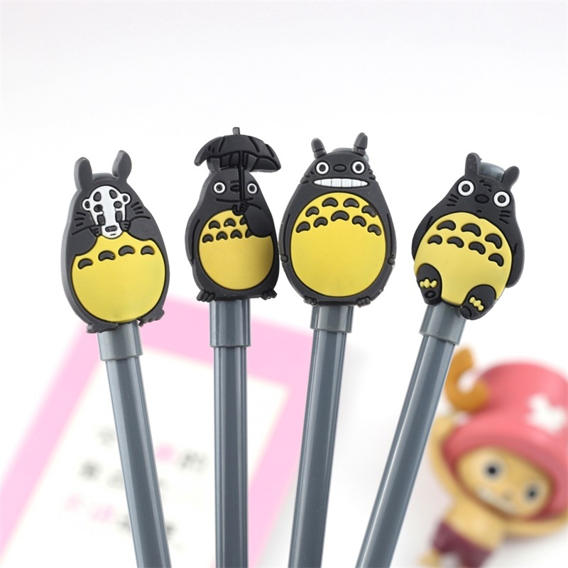 卡通龙猫中性笔可爱学生文具用品办公签字笔碳素水笔黑色0.5创意