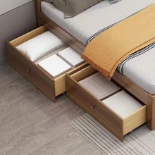 实木床厂家直销1.5米主卧双人床出租房木床1.2米单人床简易板式床