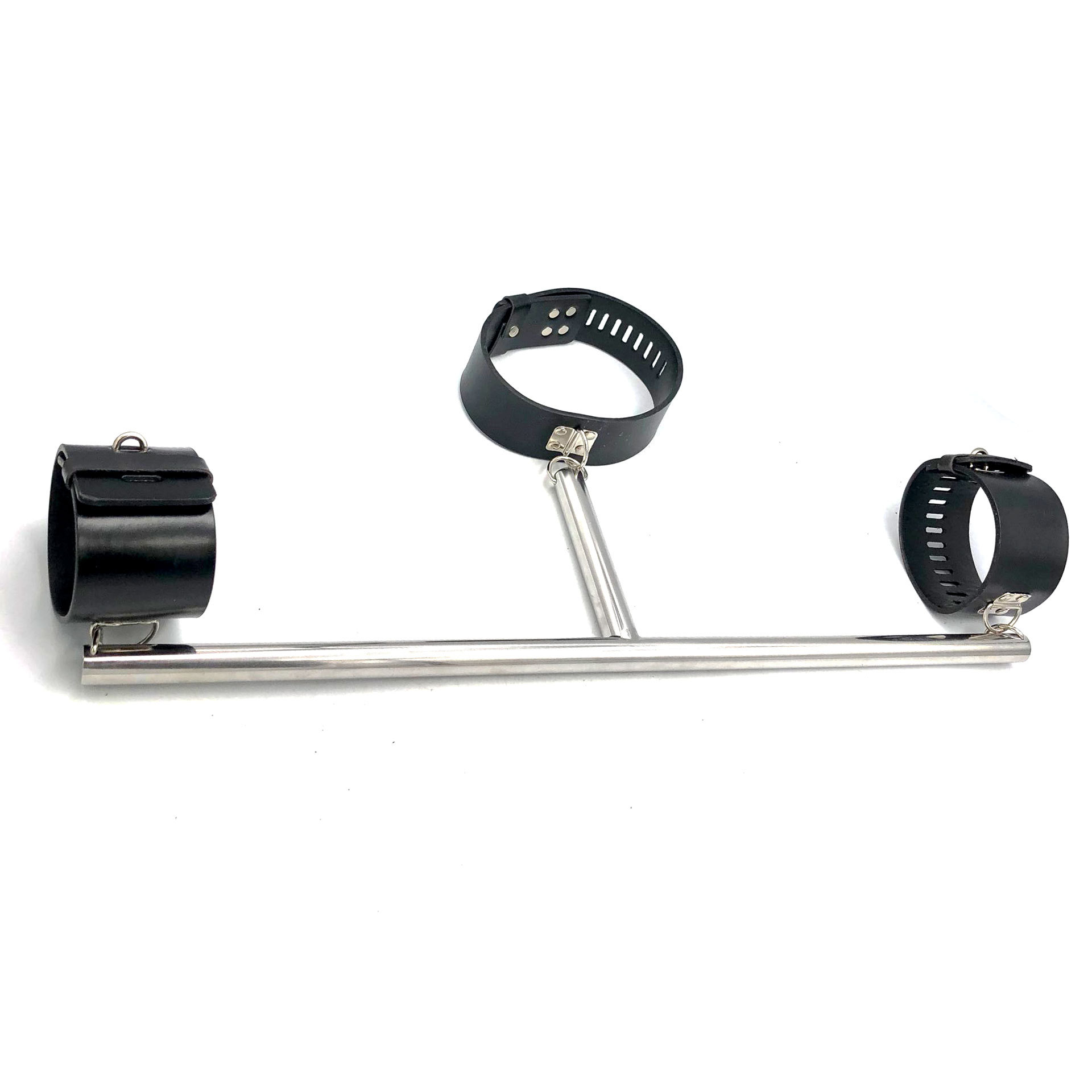 黑帝不锈钢钢管手颈连铐 金属杆固定铐束缚捆绑成人调教情趣用品