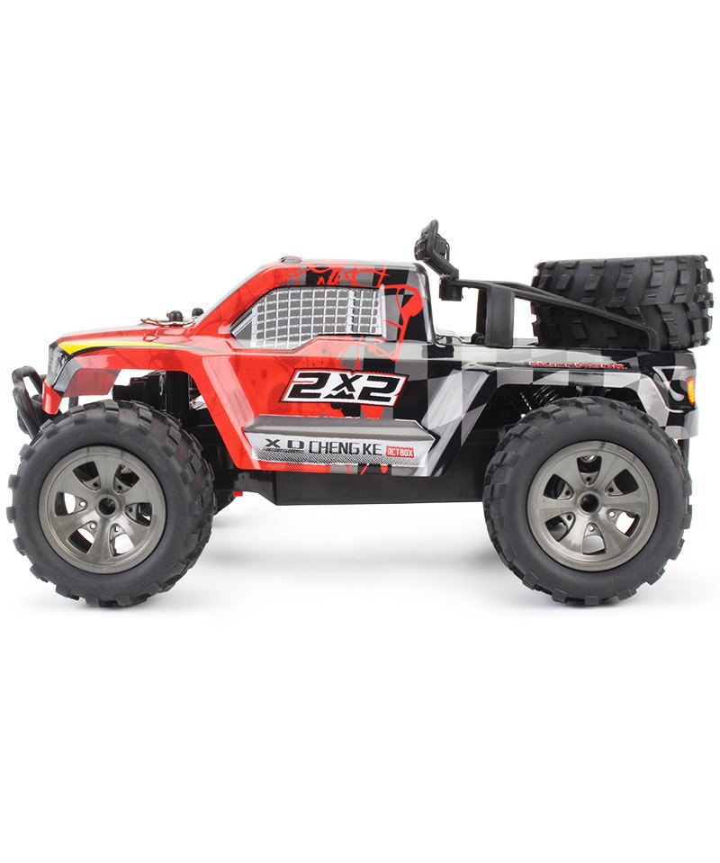 跨境rc美式皮卡越野赛车模型玩具大轮泥地攀爬车1:18儿童遥控车