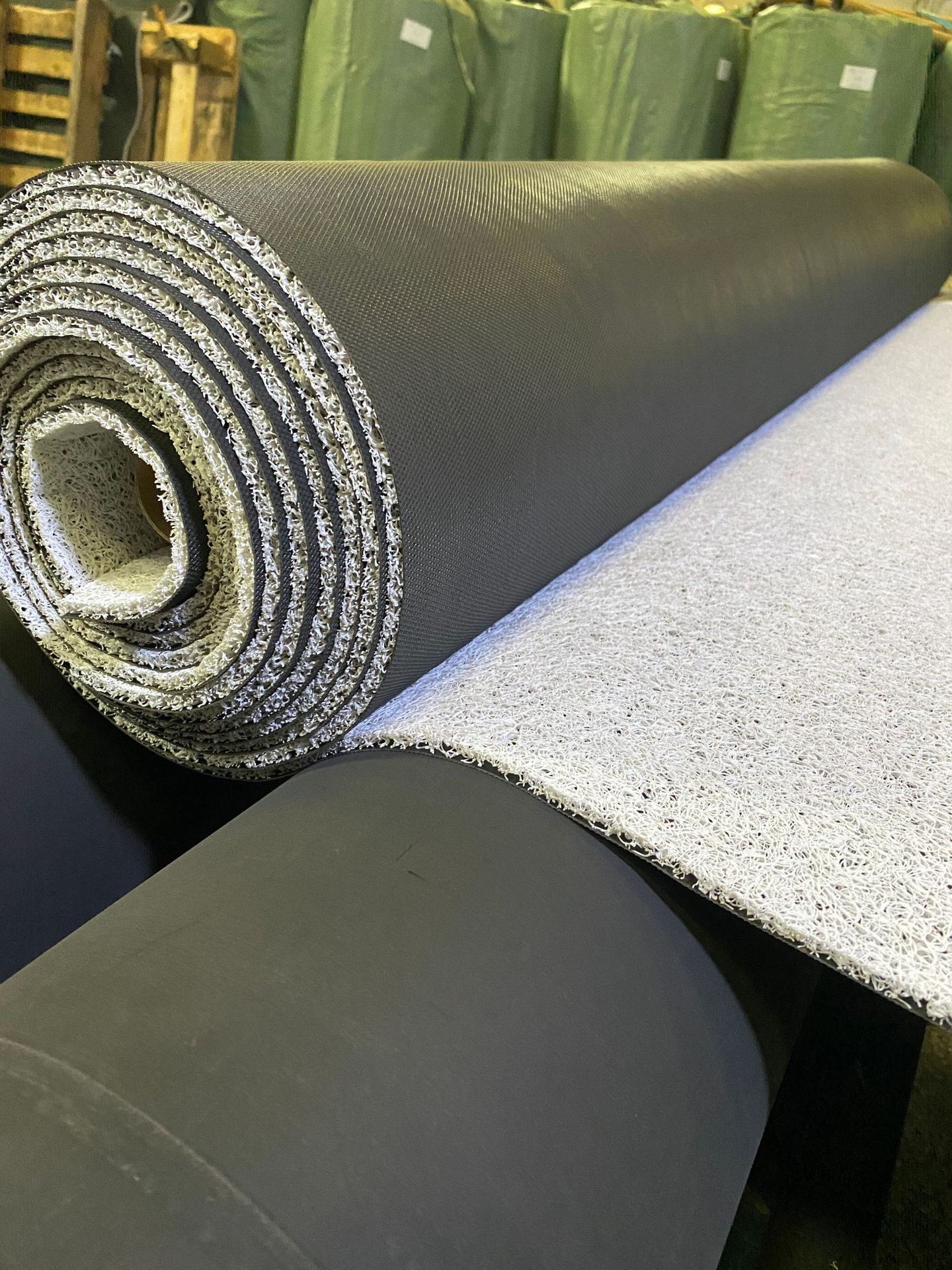 厂家现货卷材白色丝圈防滑门垫喷印喷绘原材料uv打印喷丝拉丝地垫