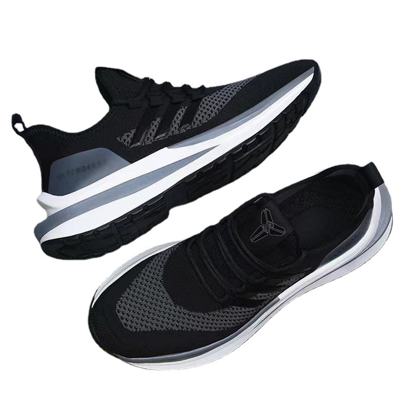 2022 New Popular Men's Shoes Trendy Versatile Casual Running Shoes Soft Bottom Breathable Lightweight Fly-Knit Sneakers Wholesale