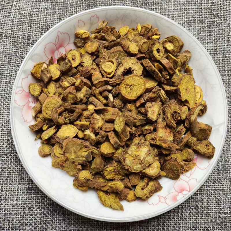 甄选材黄芩黄芩片黄岑茶无硫500g山西黄芩无硫无熏染包邮送运