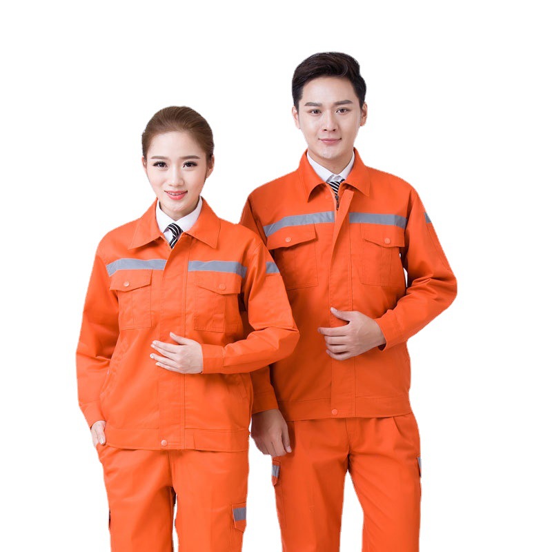 加工定制春秋长袖套装反光条中交建中铁集团工地建筑园林绿化工服