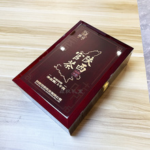 厂家批发陕西官茶木盒 新款烤漆1公斤装茯茶礼盒 黑茶茶砖盒子box
