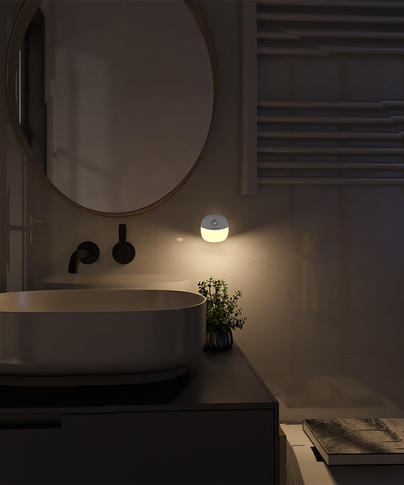 无线智能充电led卧室床头柔光护眼小夜灯家用过道走廊人体感应灯