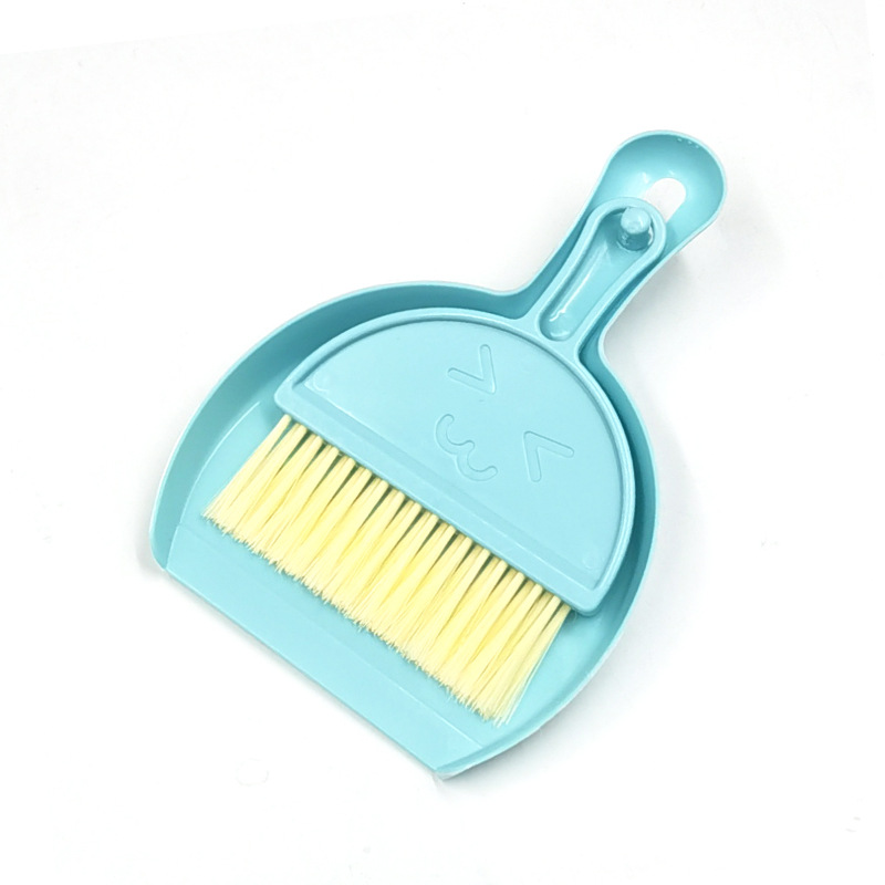 Smiley Desktop Mini Small Sized Broom Keyboard Cleaning Brush with Dustpan Small Broom Suit Computer Sundries Brush