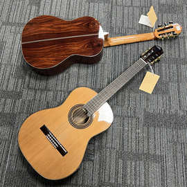 39寸欧洲红松可可菠萝木单板连体古典木吉他专业演奏级指弹唱吉他