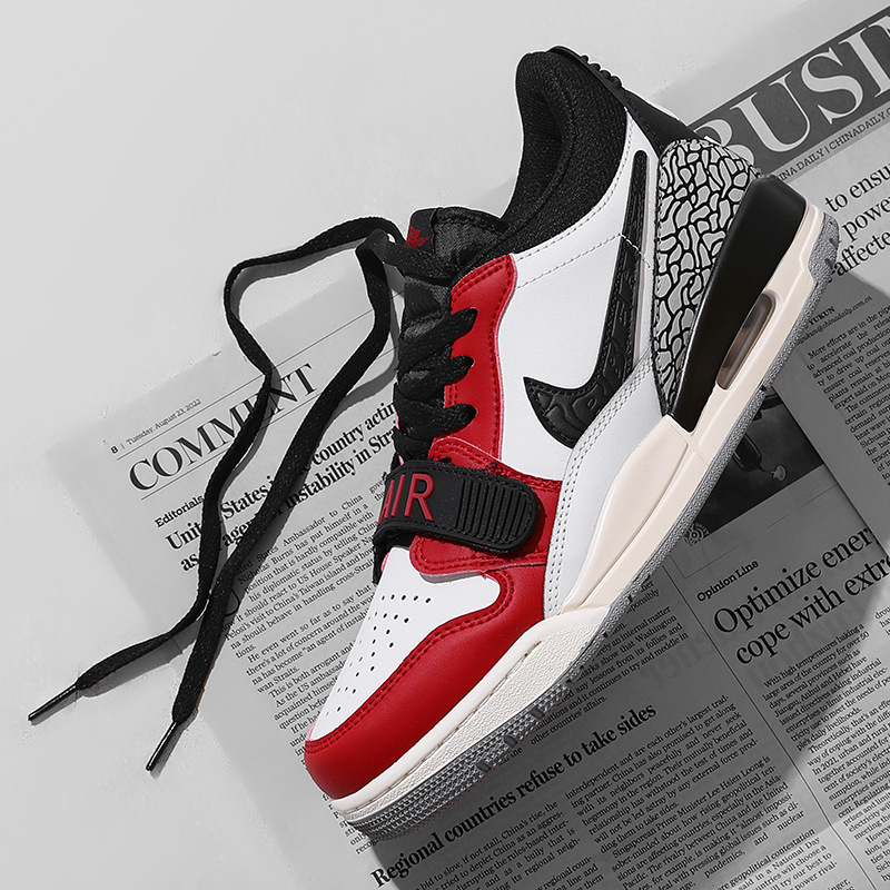 莆田耐尅官男鞋aj312低帮实战气垫篮球鞋秋冬男子百搭运动休闲鞋