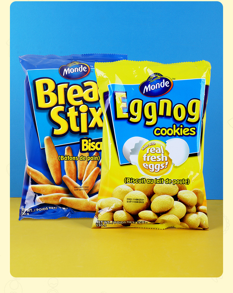 菲律宾梦丽鸡蛋牛奶饼干130g保质1年休闲零食monde酥脆蛋圆饼干