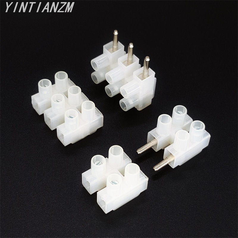 欧规2p插拔接线端子带铜针插拔式连接器带弹片横插两位公母端子-阿里