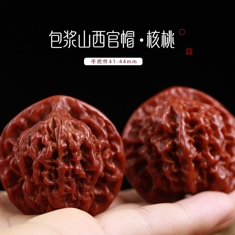 文玩核桃精品高抛手把件盘玩四座楼狮子头把玩手盘麒麟纹官帽古玩